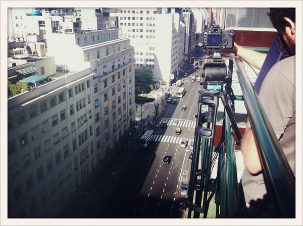 Jose Gomez on location in Buenos Aires.