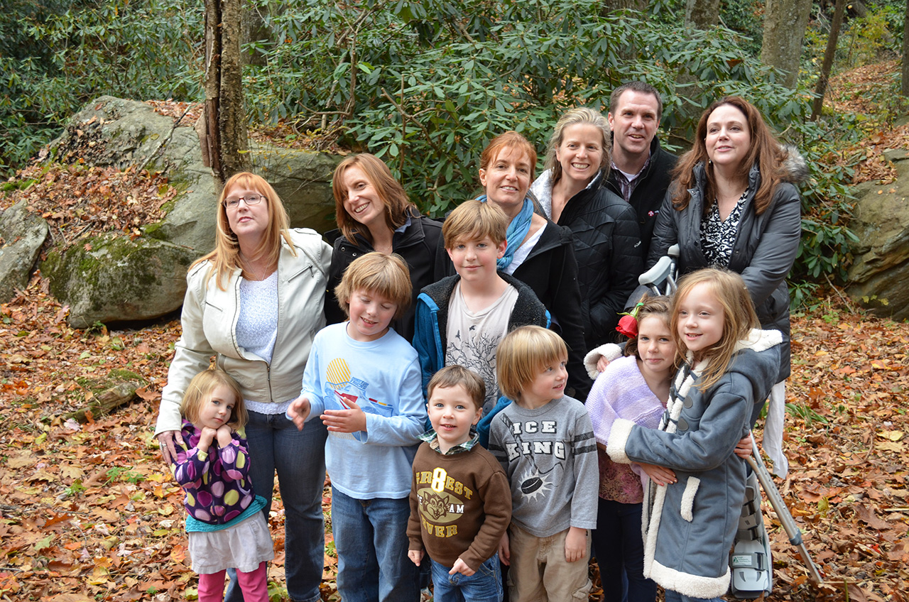 Some of our family gathered on Rocky Creek Road in October, 2013, to honor the passing of Grandma Ginny.